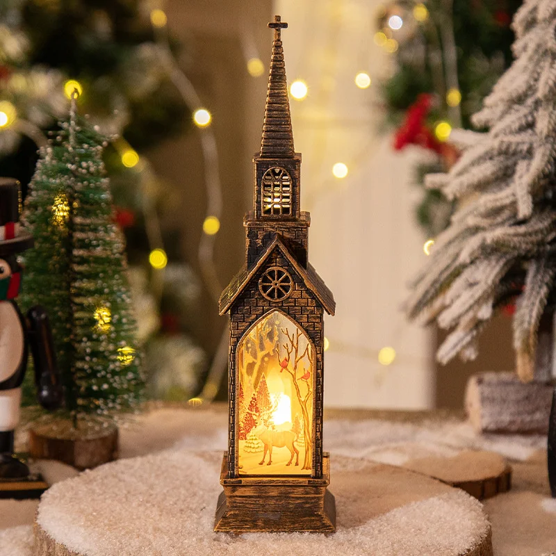 LED Christmas Church Lantern 5