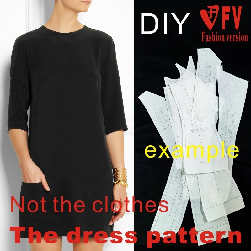 Clothing DIY The dress Dresses Sewing Pattern cutting drawing Women's Dress Sewing Template BLQ-59