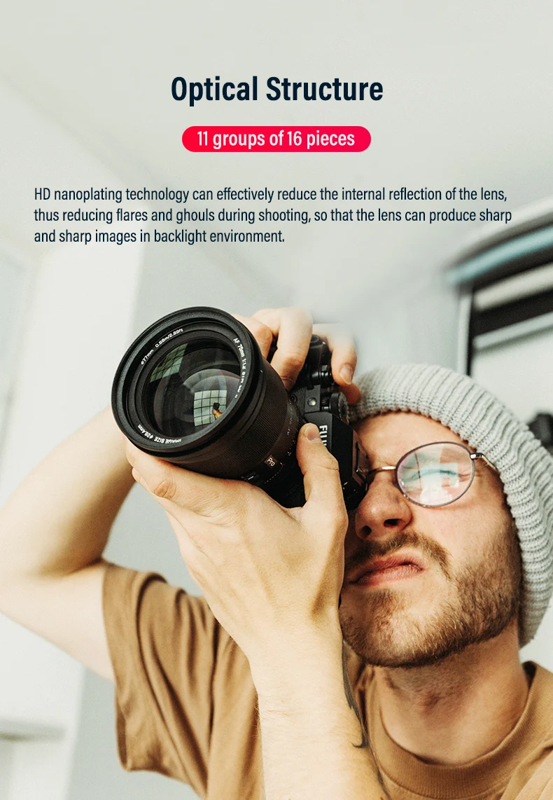 VILTROX 75mm Auto Focus Large Aperture Portrait APS-C for Fujifilm XF Mount Came