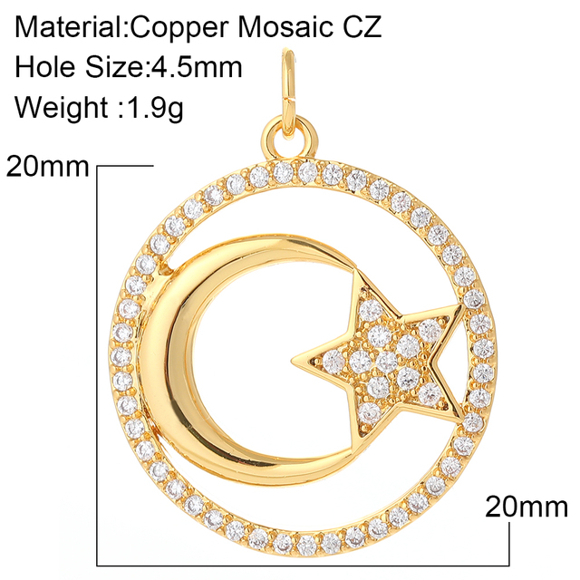 Moon Pendant Charms for Jewelry Making Charm Designer Jewelry Charms for Earrings Necklace Bracelet Handmade High Quality