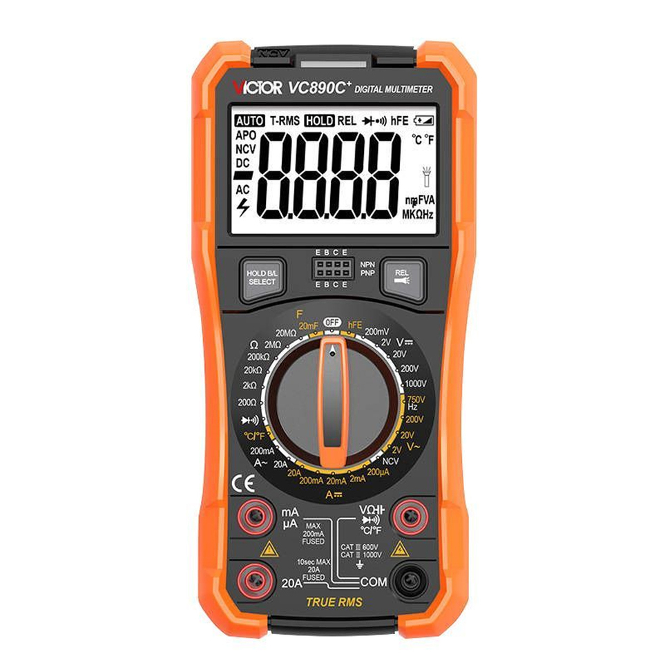 VICTOR VC890D VC890C+ Professional Digital Multimeter True RMS Multimeter 20mF Capacitor 20A Currents Measurement Meter 890C