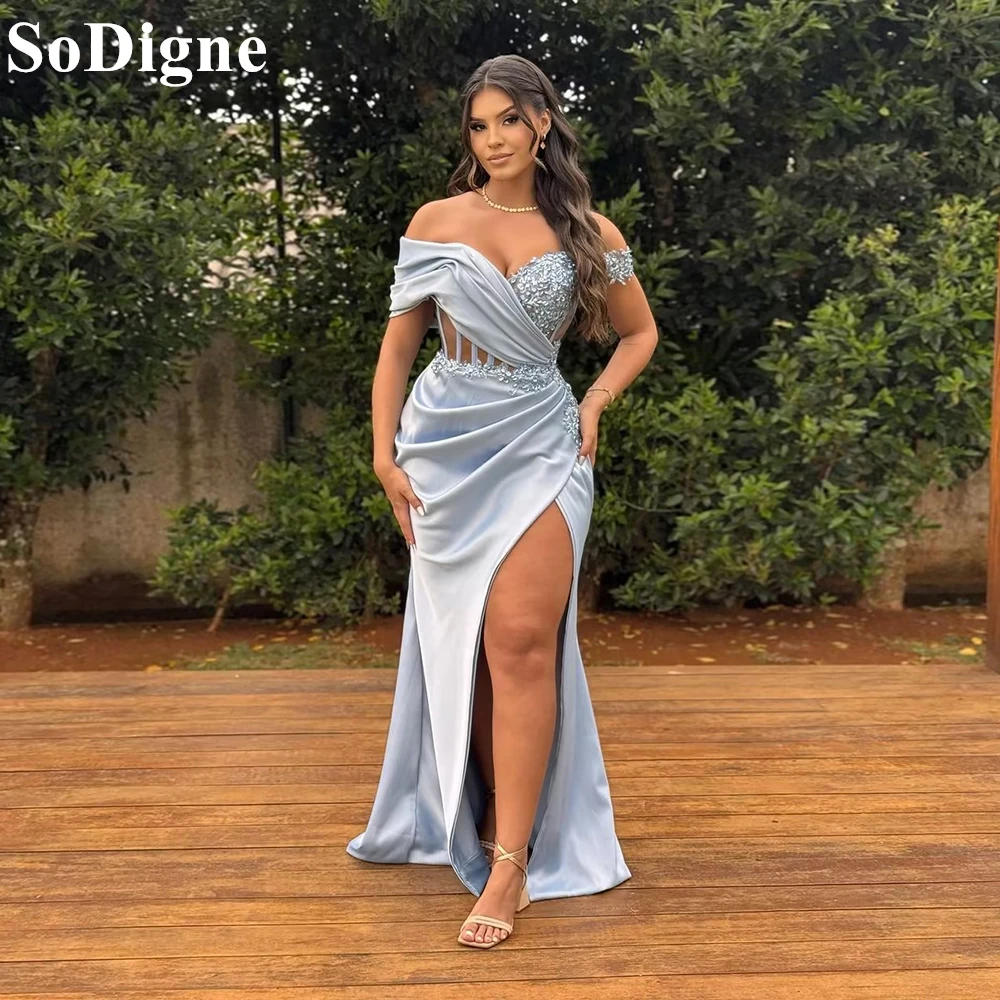 sachin and babi light blue dress Elegant Silver Satin Sleeveless Party Dress