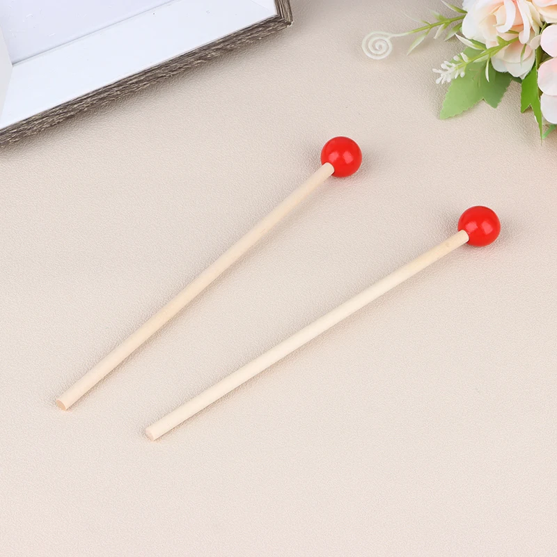 2pcs Wooden Beaters Drumsticks Mallet Percussion Accessory For Xylophone Drum 20cm Drum Practice Tools For Beginners Gift