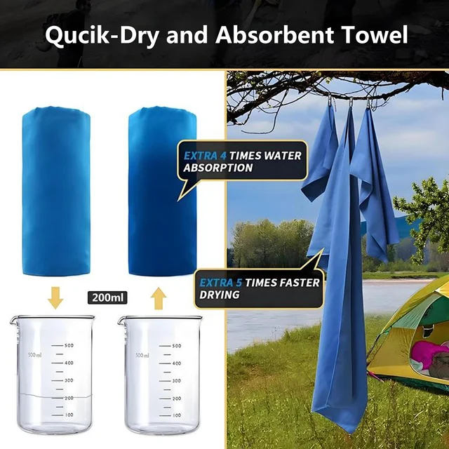 Quick Drying Microfiber Swimming Towel Super Absorbent Gym/Camping Towel Ultra Compact Lightweight Sports/Beach/ Travel Towels 3