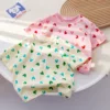 Girls New T-Shirt Children Love Short-Sleeved T-Shirt Summer Toddler Foreign Sweet Loose Half-Sleeved Tops Casual Short-Sleeved 1