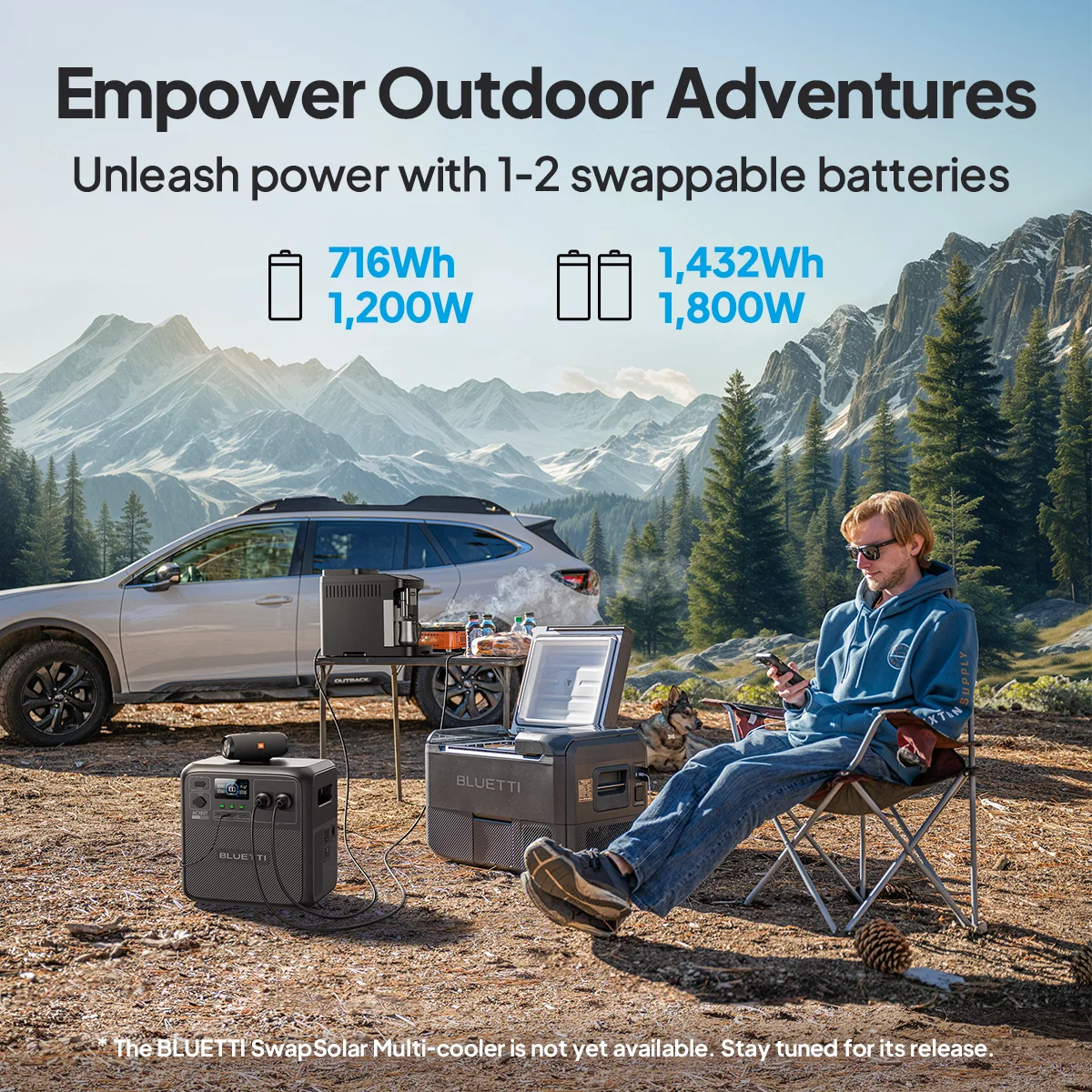 [US Plug] BLUETTI AC180T Portable Power Station, 1432Wh LiFePO4 Battery Backup 1800WAC Outlets, For Camping, Outdoor Adventures 5