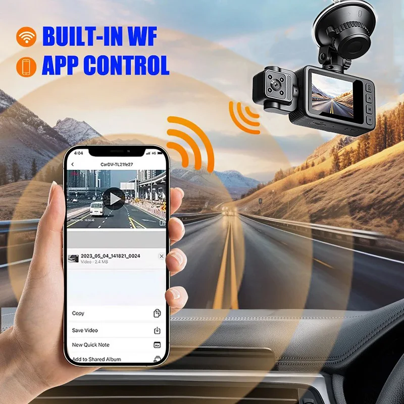 2/3 Channel Dash Cam for Car Front And Rear Camera 1080P Video Recorder Dashcam Black Box Car DVR Rear View Camera car accessory