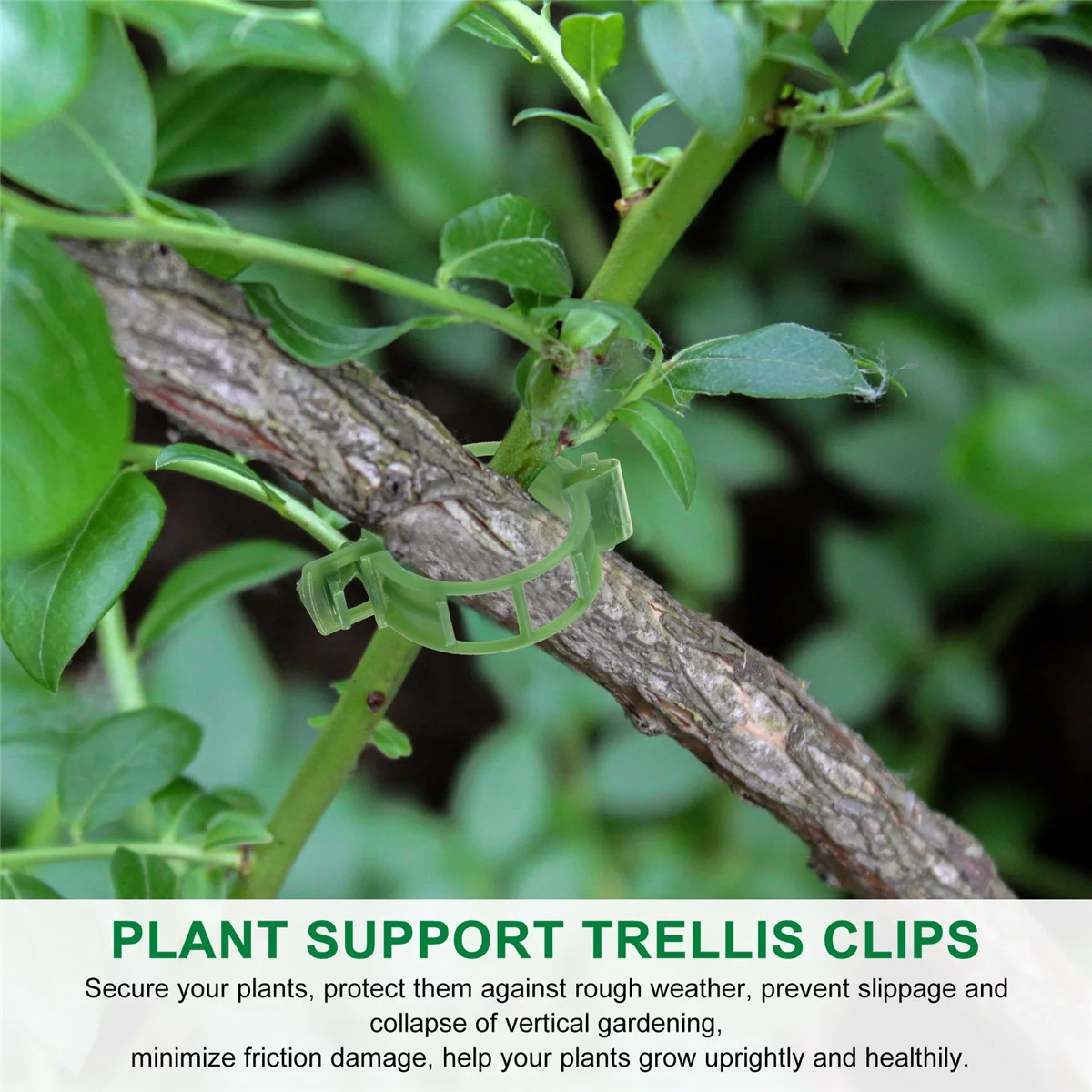 200 PCS Garden Plant Support Clips, Tomato Clips, Trellis for Cucumber Flower Squash Vine, 1 inch Inner Diameter
