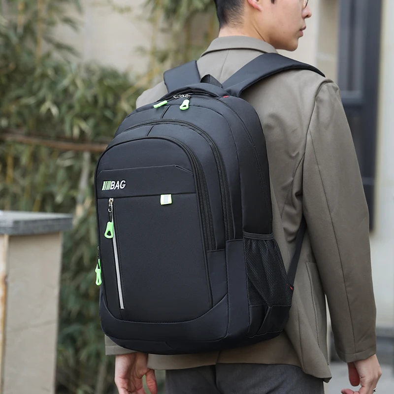Multifunctional Black Backpack for Men Large Capacity Waterproof Laptop Bag Stylish Student Commuter Travel Outdoor Bag Design