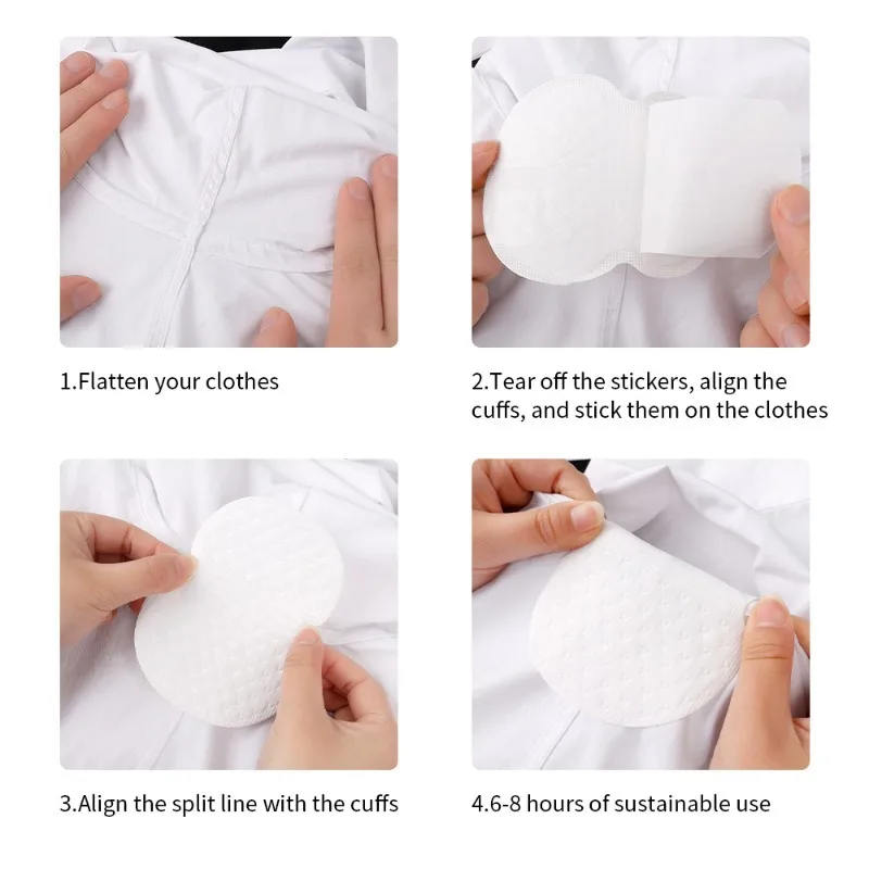 Summer Underarm Sweat Pads Thin Armpit Sweat-absorbing Patch Breathable Stay Dry Invisible Absorbent Cotton Stickers Pasters