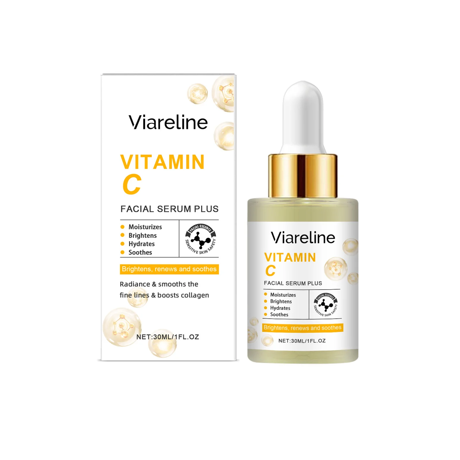 Vitamin C Moisturizing Facial Serum, Nourishing, Improving Skin Elasticity, Reducing Fine Lines Daily Skincare Essence