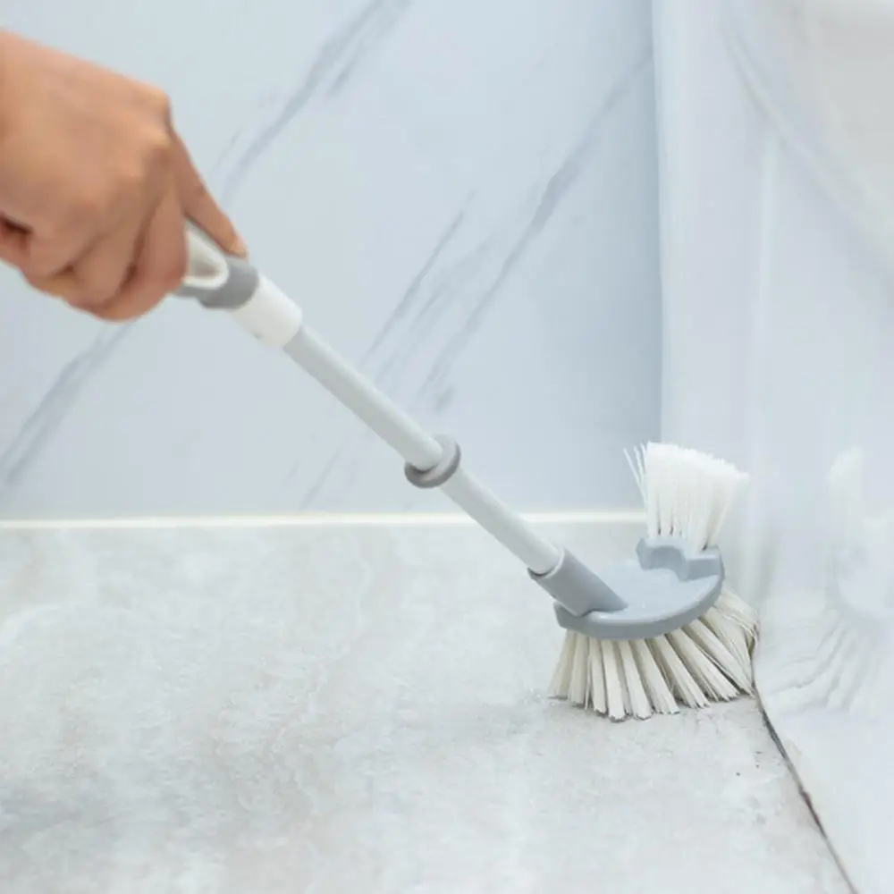 Description Picture 3 of itemDouble-sided toilet brush set with base Tiles Stain Remover Scrub Brush With Long Handle Toilet Bowl Brush For Bathroom Flooring