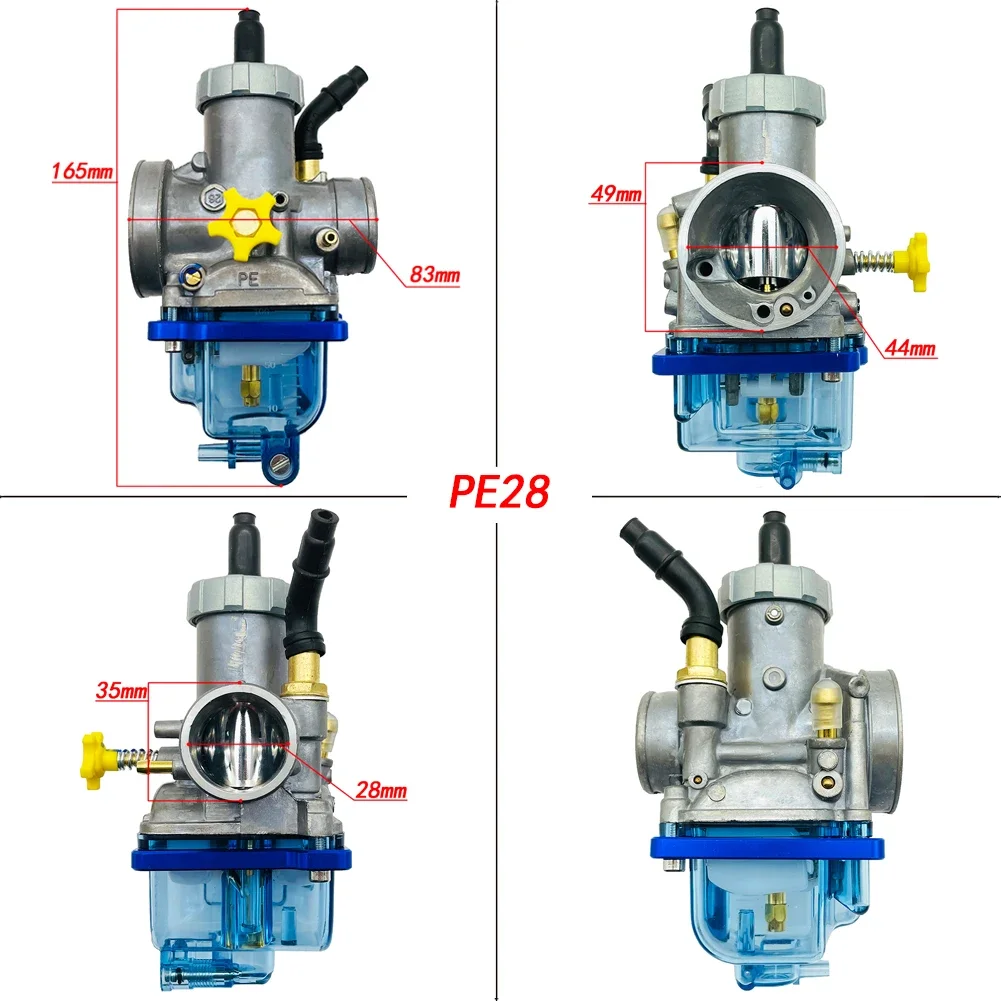 JINGKE Carburetor Suitable PE28 NSR150 28MM Beach Car 150CC-250CC 2T 4T Travel Modified Motorcycle Transparent Lower Cover