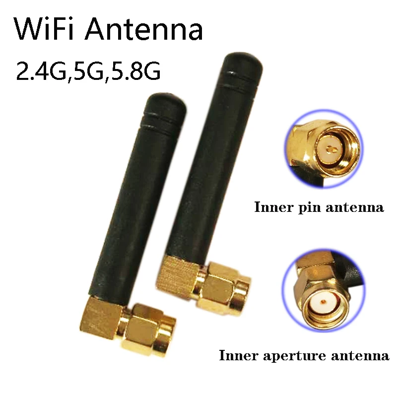 Free Shipping 2.4gwifi 433MHz Antenna Router Bluetooth Wireless Module SMA Curved Male Omnidirectional High Gain External Glue R