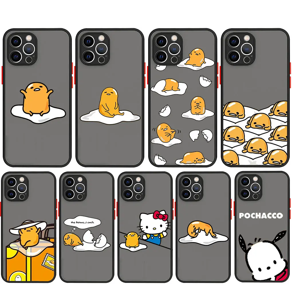 Gudetama Eggs Lovely Shell Cover Custodia Per Telefono Per Iphone 14 13 12 Mini 11 Pro X Xr Xs Max 7 8 Plus + Se Custodia Morbida