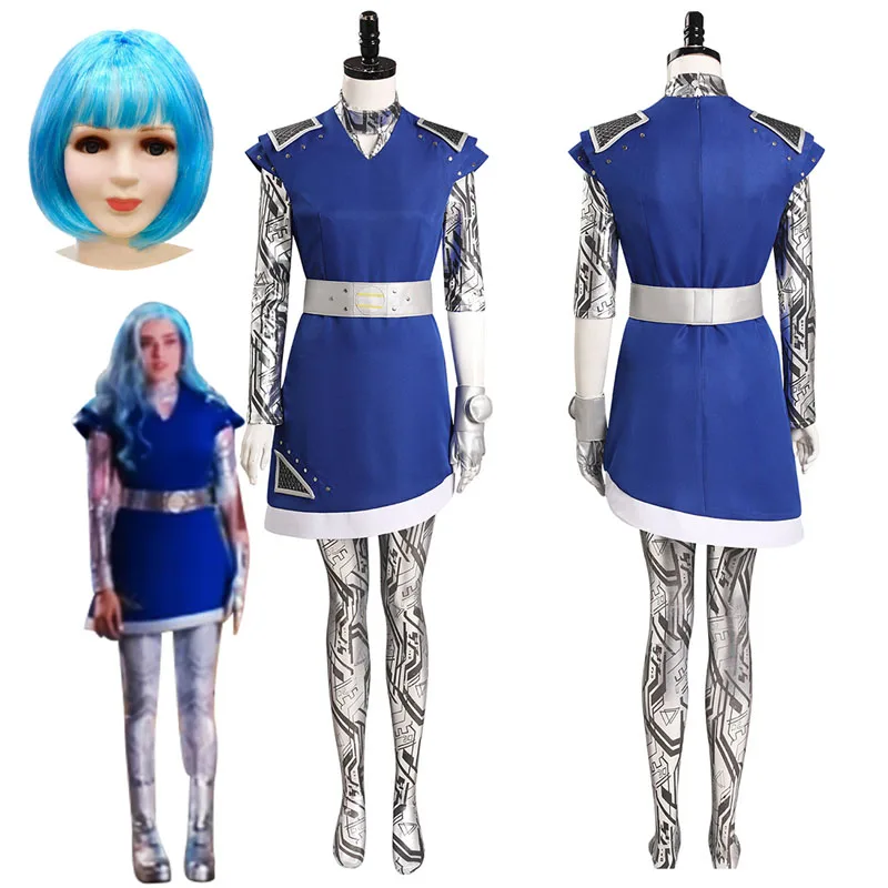 Zombies 3 Guantoni Alien Cosplay Costume Top Gonna Abiti Halloween Carnival Suit