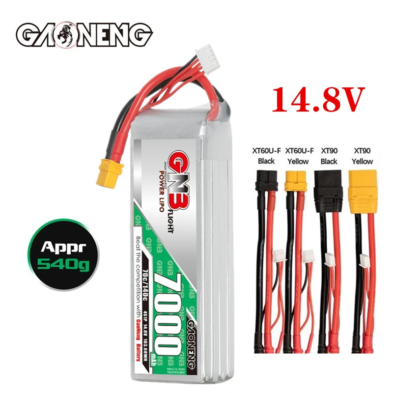 

MAX 140C GNB 4S 14.8V 7000mAh LiPo Battery RC Truck RC Airplane Helicopter MultiCopter RC Boat RC Hobbies 14.8V Battery