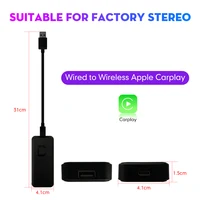 Wired To Wireless Apple CarPlay Android Auto Dongle For Aftermarket & Factory Stereo Unit USB Adaptor For iPhone Android Phone