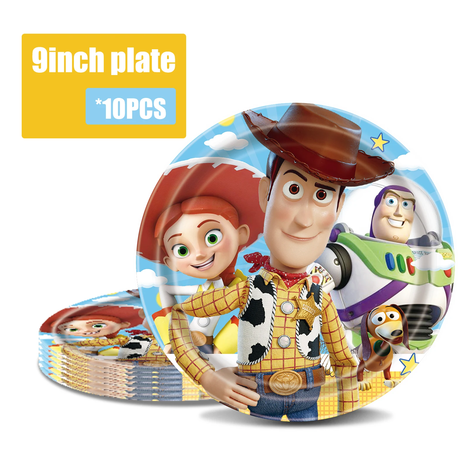 Birthday Party Supplies Carton Toy Story Tableware Paper Plate Ballon Cup Tablecloth For Kids Boys