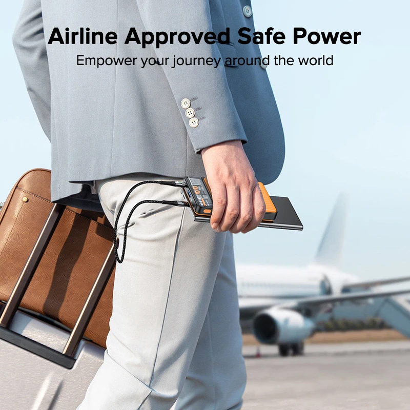 QOOVI Power Bank 22.5W PD QC Charger Ultra-thin Portable Powerbank 10000mAh Battery Fast Charging For iPhone 14 Xiaomi Samsung