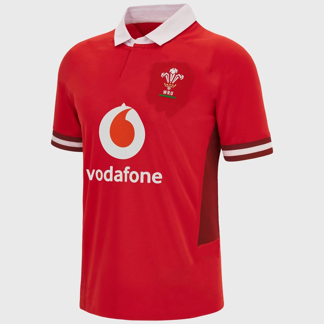 Macron Wales Unisex Rugby Polo Shirt Classic Training Wear Golf Sports Training