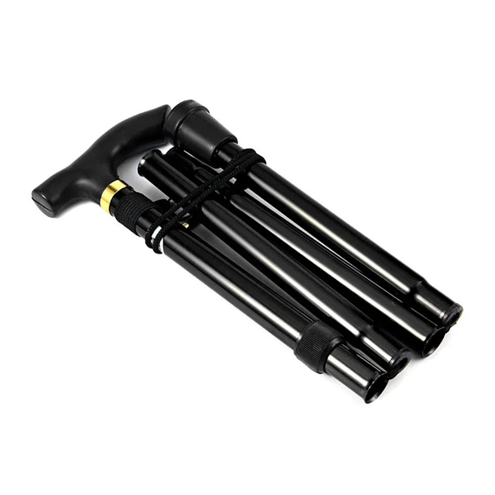 Foldable Walking Hiking Stick Aluminum Alloy Mountain Climbing Cane Ultralight Portable Camping Trekking Pole Elderly Cane 5