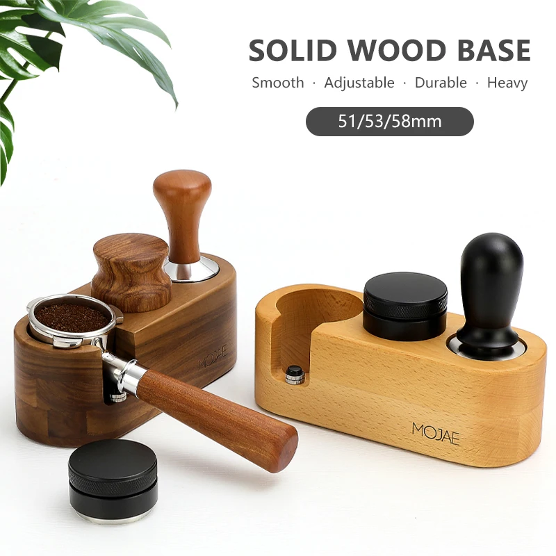 51mm53mm58mmCoffeeTamperHolderFilterStandWalnutEspresso