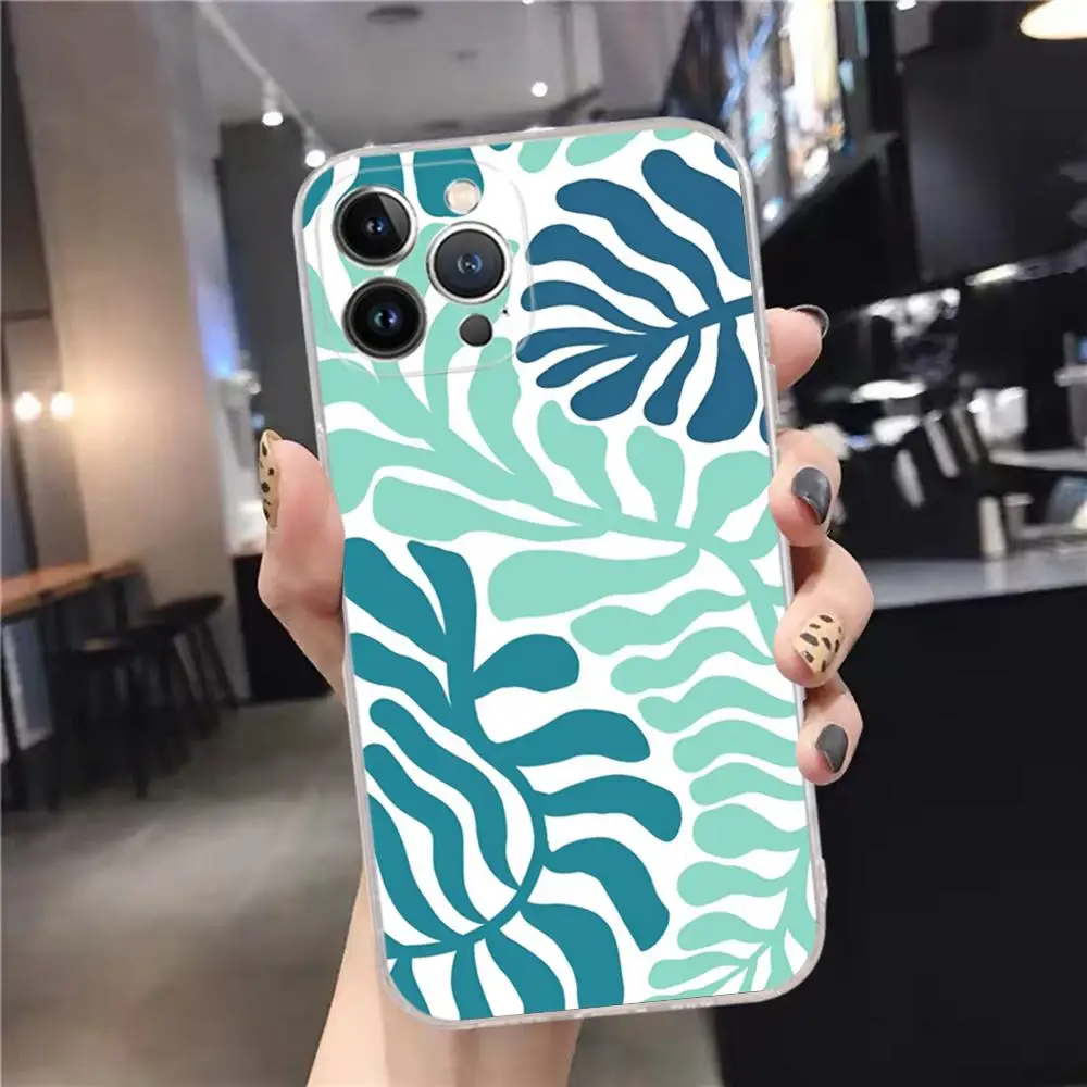 Elegant Abstract Flower Market Clear Phone Case - Soft TPU Cover
