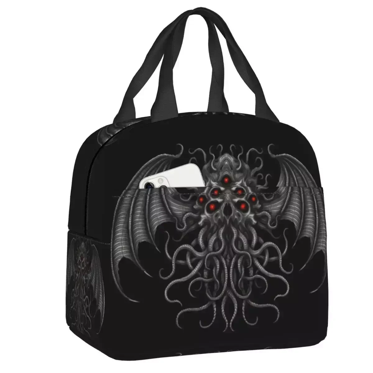 

2024 New Cthulhu Mythos Lovecraft Insulated Lunch Bags Great Elders Horror Monster Portable Cooler Thermal Bento Box School