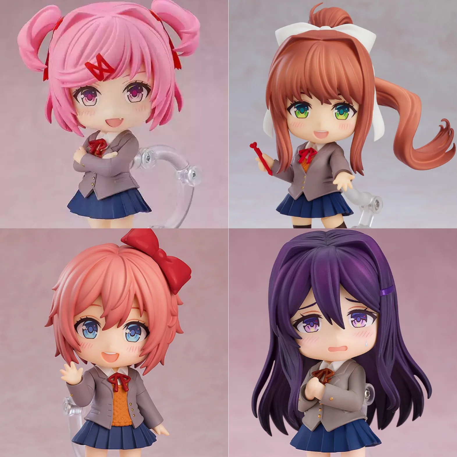 Doki Doki Literature Club Q Version Nendoroid Monika 1817 Yuri 2283 Sayori 2250 Natsuki 2077 Game Periphery Sammlerspielzeug Geschenke