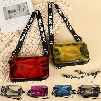 【YY26】Fashion Transparent Crossbody Bags Women's Bag Trend Totes Handbag Shoulder Bag Suitcase Purse Clutch Bag 1