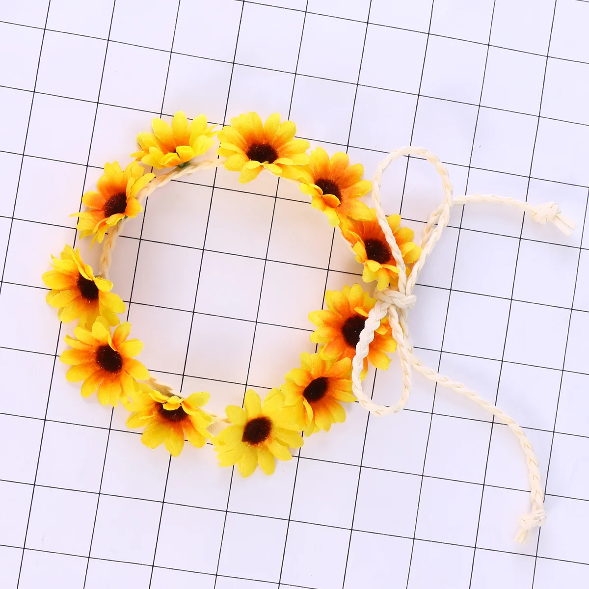 

Flower Headband Hairband Women Daisy Headwear Hoop Headdress Wedding Accessories
