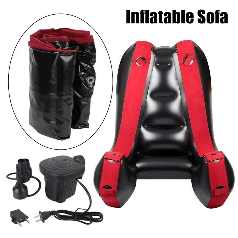 Inflatable Sex Furniture for Couples Women Vaginal Blowjob Toys Anal Plug Split Leg Sofa Mat with Straps Chair Bed Sex Pillows