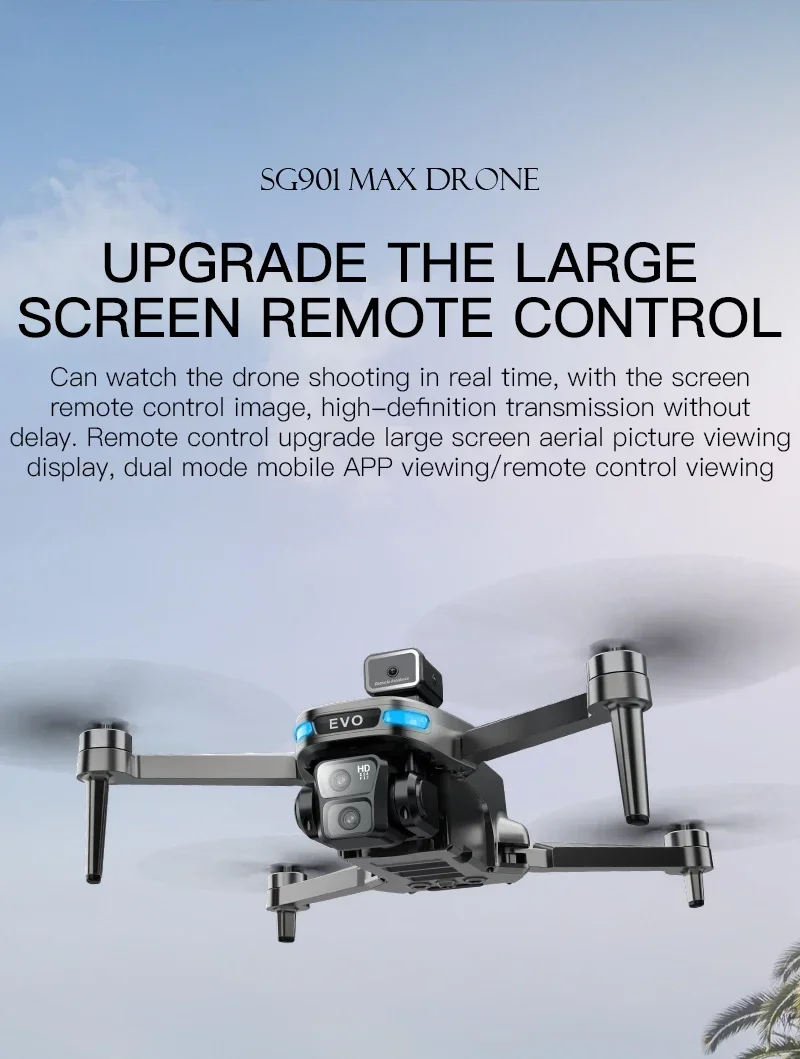 SG901 MAX GPS Drone Profesional Screen control 4K HD Dual Camera BrushlessObstacle Avoidance Aerial Photography Quadcopter Toys