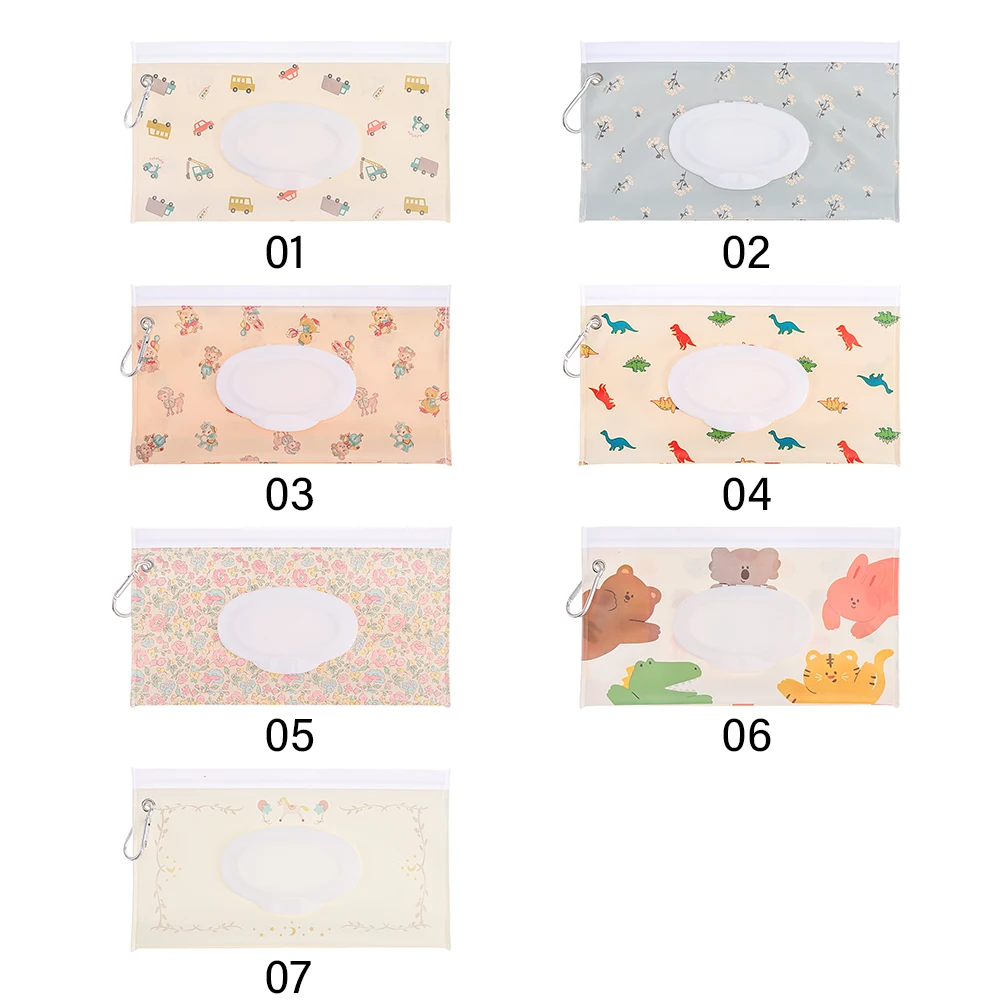 Description Picture 3 of itemEVA Baby Wet Wipe Pouch Portable Buckle Wipes Holder Case Flip Cover Snap-Strap Refillable Wet Wipe Bag Outdoor Tissue Box