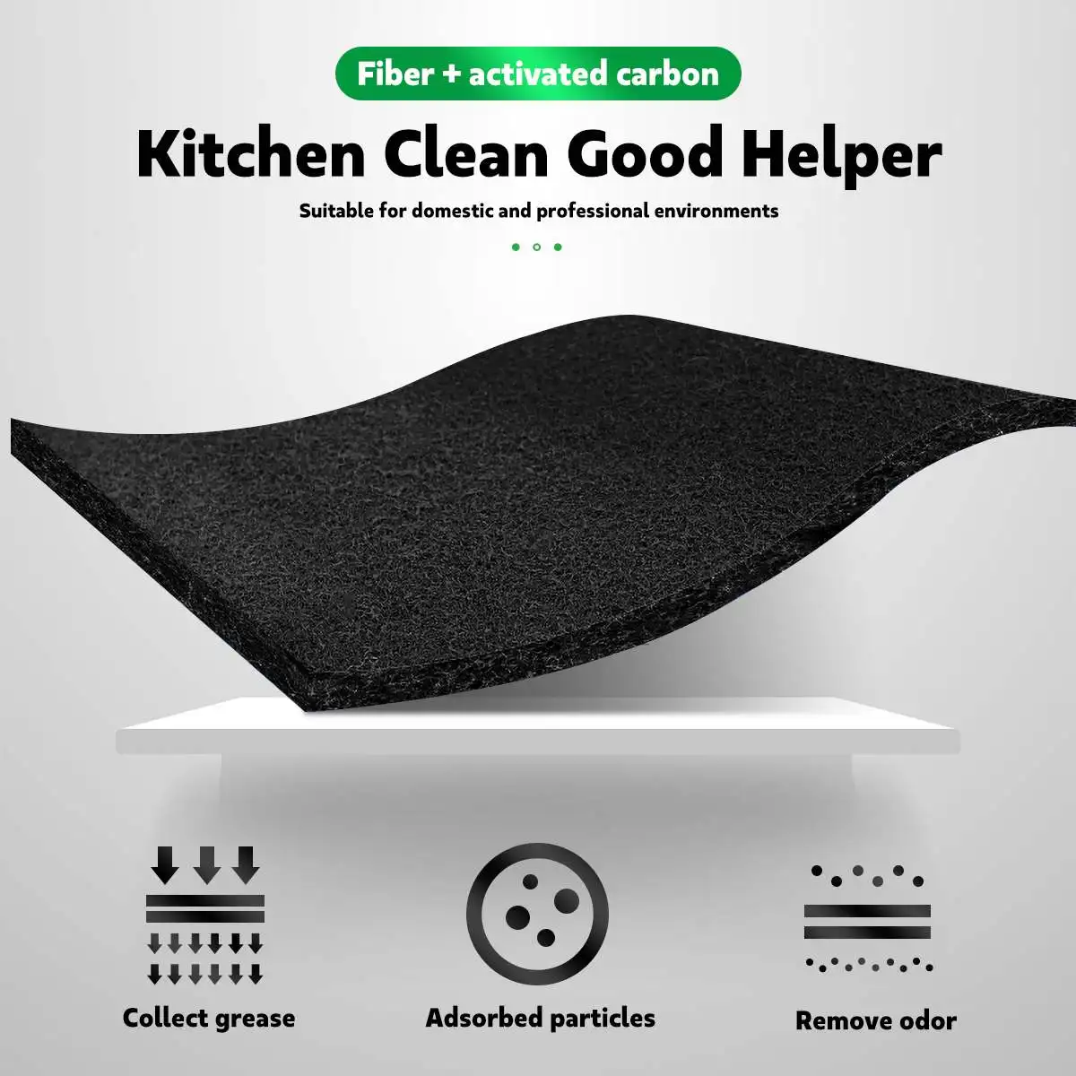 Filtre à Charbon Actif En Coton Pour Climatiseur/hotte - 60x80 Cm, 3 Mm D'épaisseur - Coupe à Taille, élimine Odeurs Et Graisse