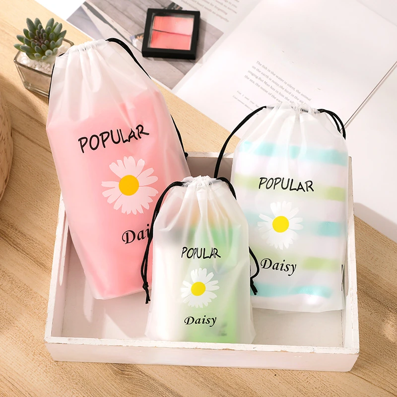 Shoe Storage Bag Portable Shoe Storage Organizer Travel Storage Bag Waterproof Transparent Plastic Bag Drawstring Eco Bags Cosmetic Bags