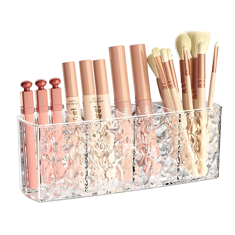1PC Acrylic Makeup Brush Holder Desk Cosmetic Organiser Clear Lipstick Brush Storage Lipstick Brush Storage Holder 5
