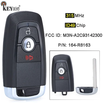 Keyforkess 315MHz ID49 Chip M3N-A2C93142300 164-R8163 Smart Remote Key Fob per Ford Fusion F250 F350 F450 Explorer Bronco Ecosport