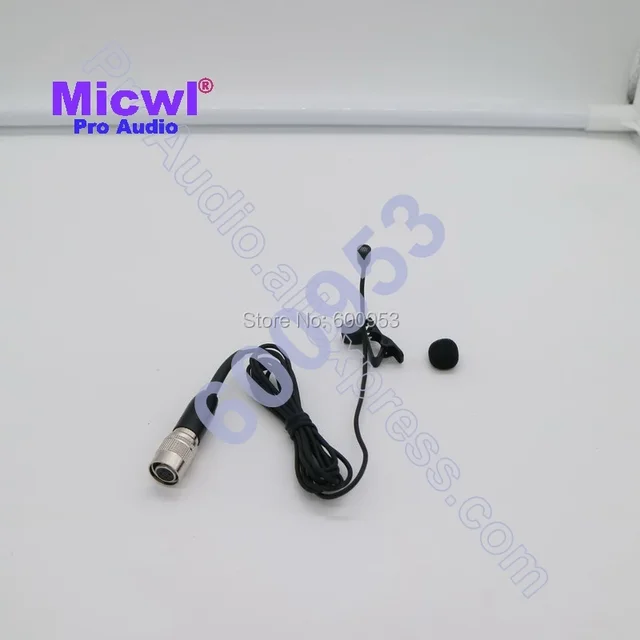 MICWL A5-TH Micro Mini Microphone à revers Lavalier omnidirectionnel à clipser pour Audio Technica poche sans fil Hirose 4 broches 1