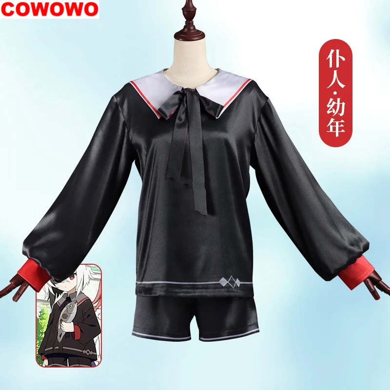 

COWOWO Genshin Impact Arlecchino The Knave Childhood Game Suit Cosplay Costume Halloween Party Role Play Outfit Women