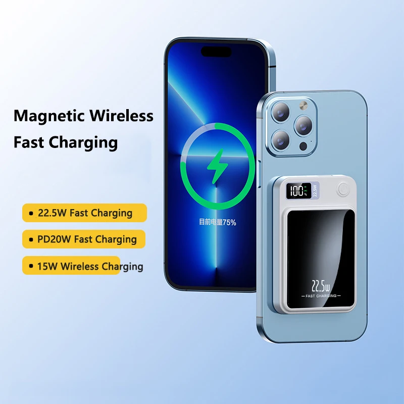 15W Fast Magsafe Wireless Charger PD 22.5W Fast Charging Power Bank 20000mAh  For iPhone 14 13 12 11 Powerbank with Magnetic Ring - AliExpress