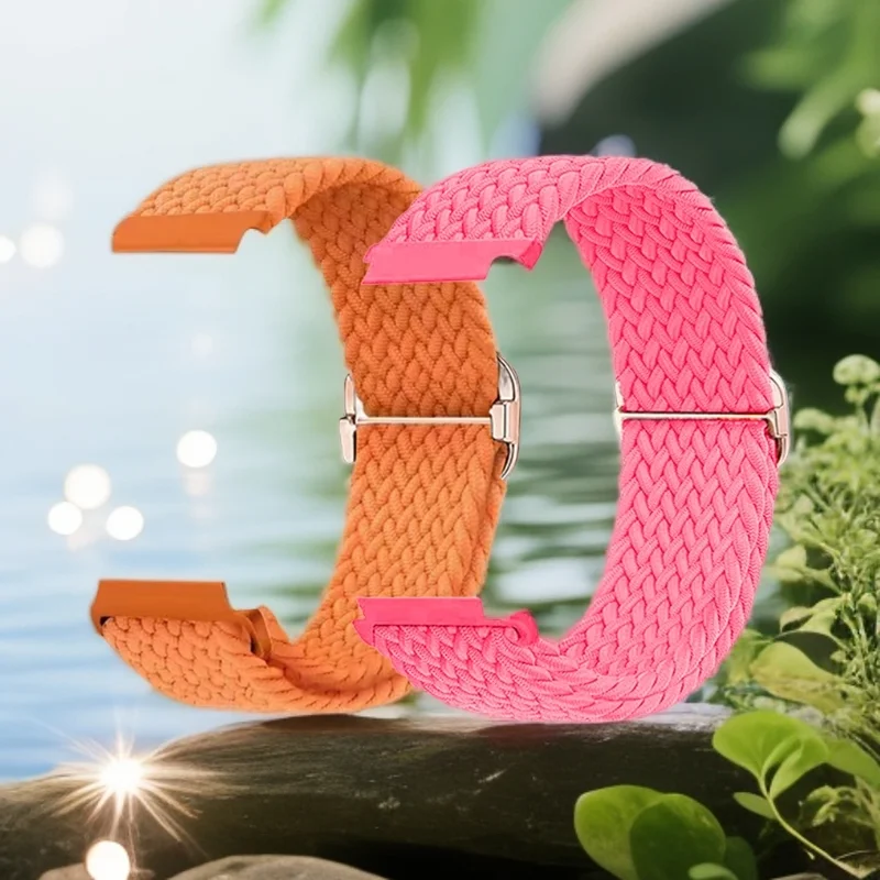 2-Pack Nylon Braided Stretchy Wristbands - 18/20/22mm