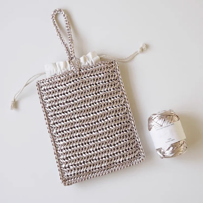 40g / 80M / Ball Summer 100% Natural Fiber RAFFIA Yarn DIY hand knitting For Beach Sun Cotton Straw Hat Bag Shoes Yarn Knitting 4
