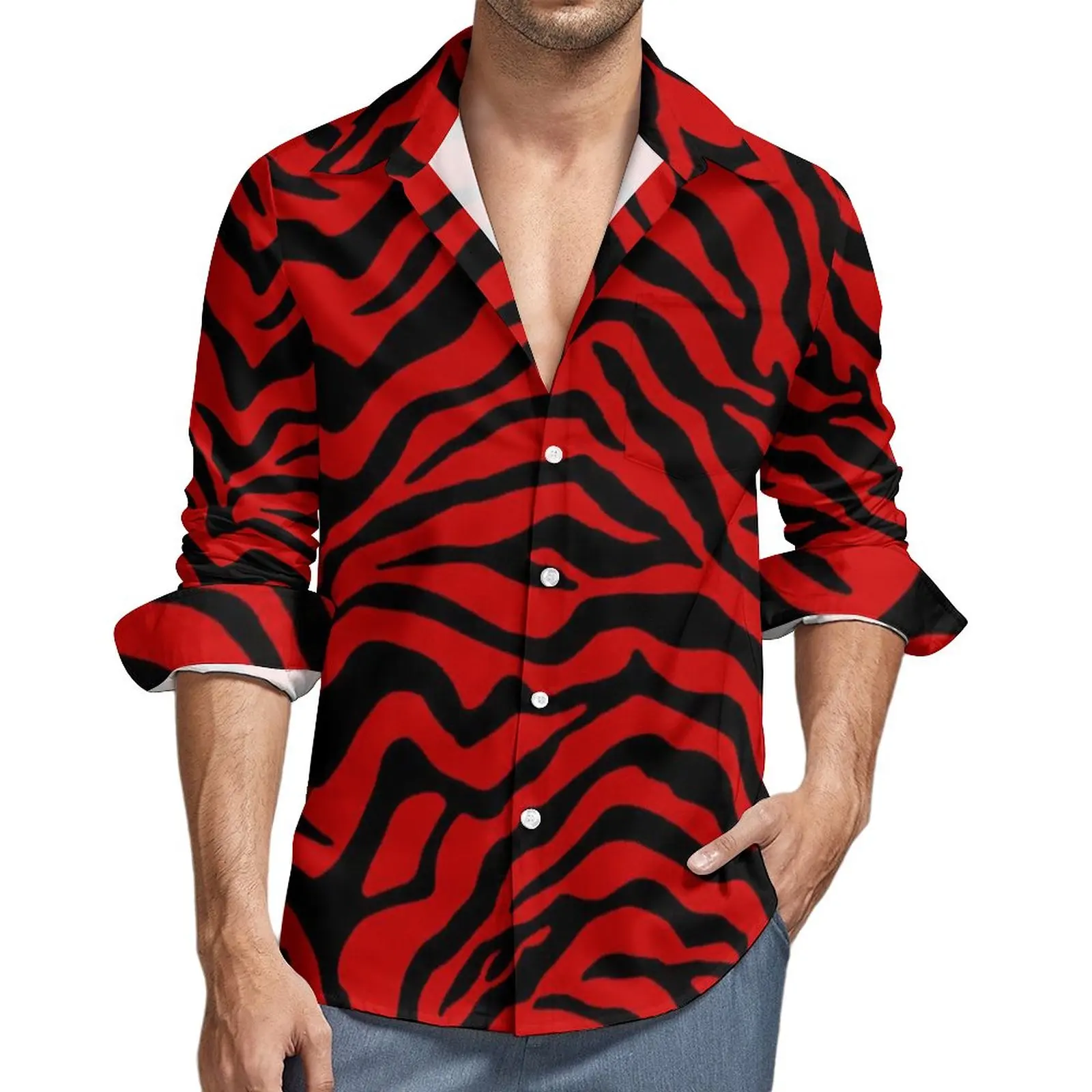 Red Zebra Men's T-shirt main image 1