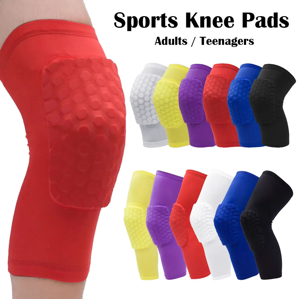 Coolomg Protective Knee Pads Basketball Volleyball Football Crashproof Antislip (1Pair) Black S