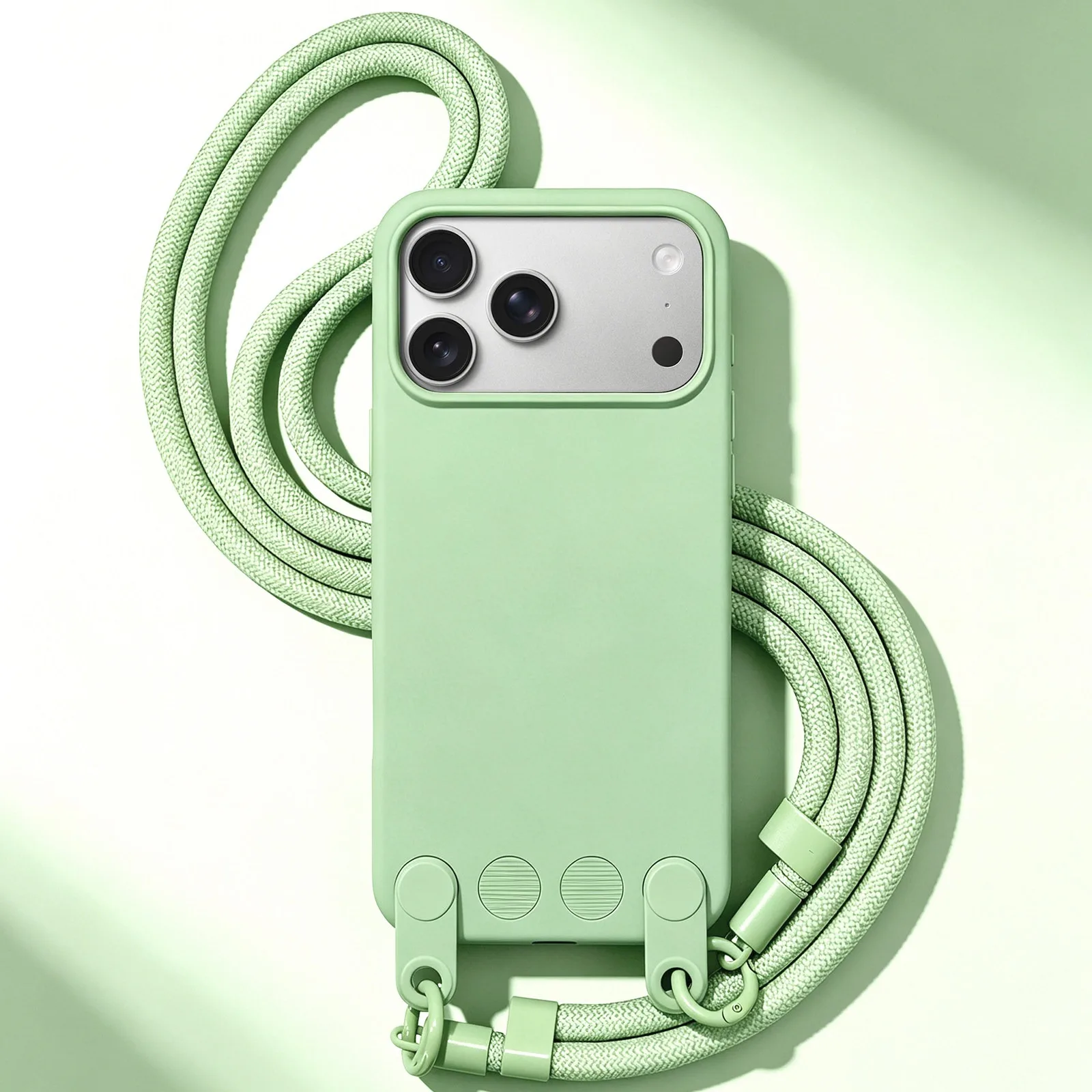 Elegant Crossbody Long Lanyard Phone Case with Skin-Touch Anti-Fall Liquid PC Cover