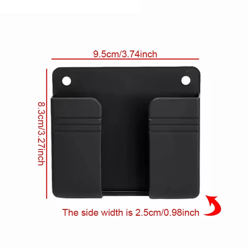 2PCS Wall Mounted Mobile Phone Charging Case Holder Adhesive Remote Control Base Non Perforated Wall Storage Rack Base phone charging case holder