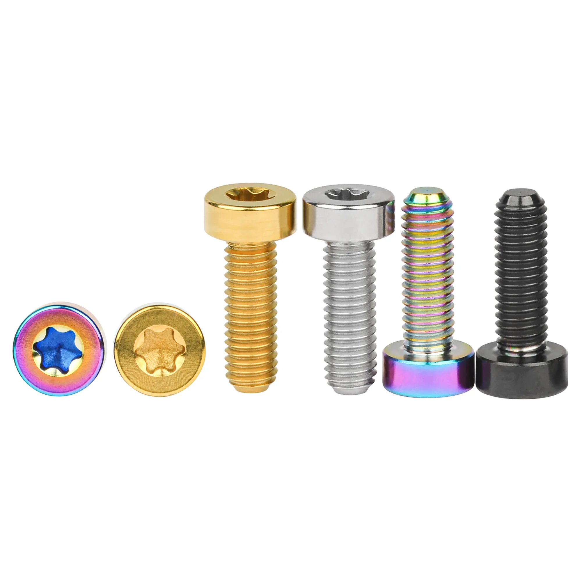 

Titanium Alloy Screw M5X15 Plum Blossom Hexagon Socket for Fixing Bicycle Handle Titanium Bolt M5/1PCS