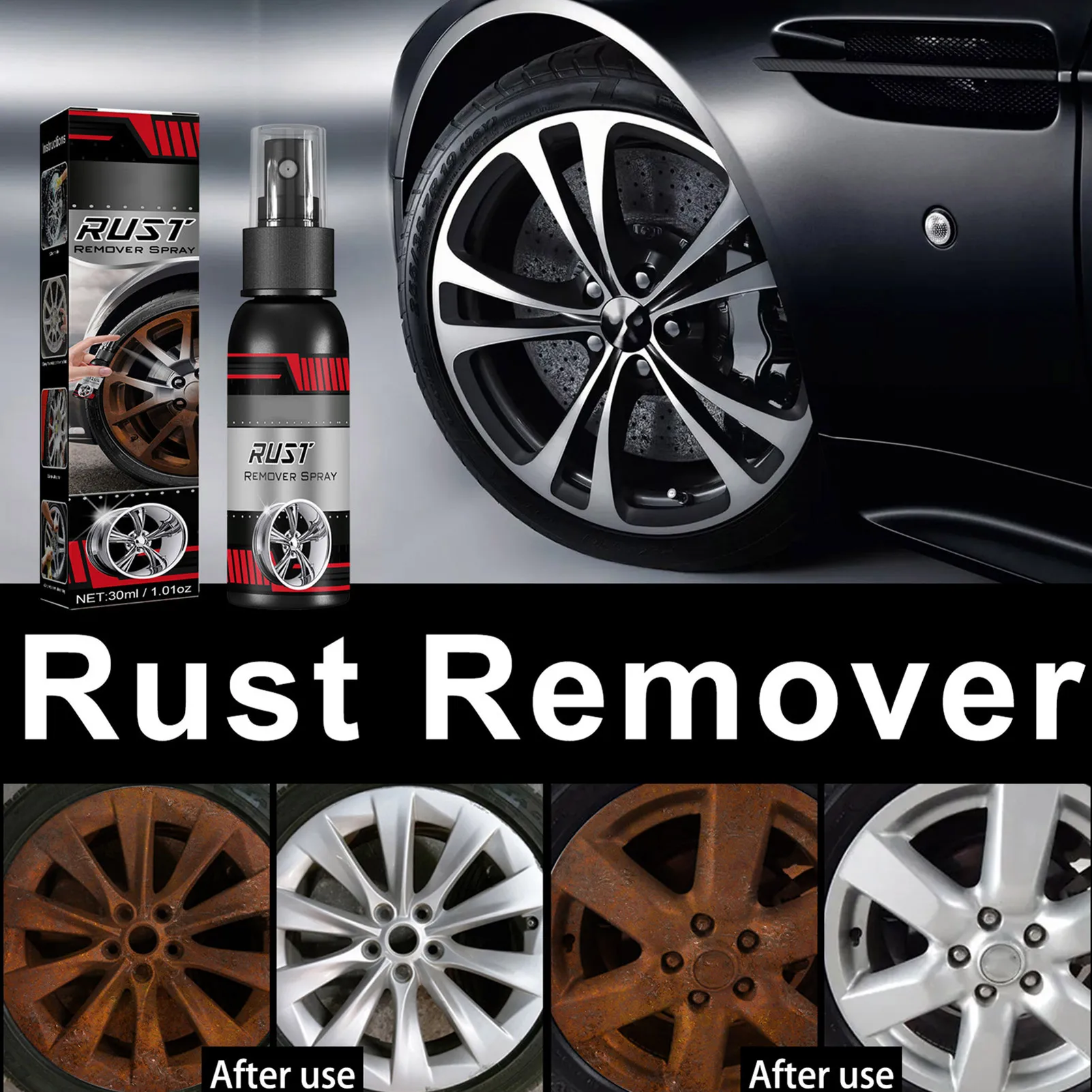 30/100m Rust Inhibitor Rust Remover Derusting Spray Car